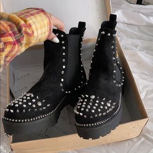 Spiked combat boots